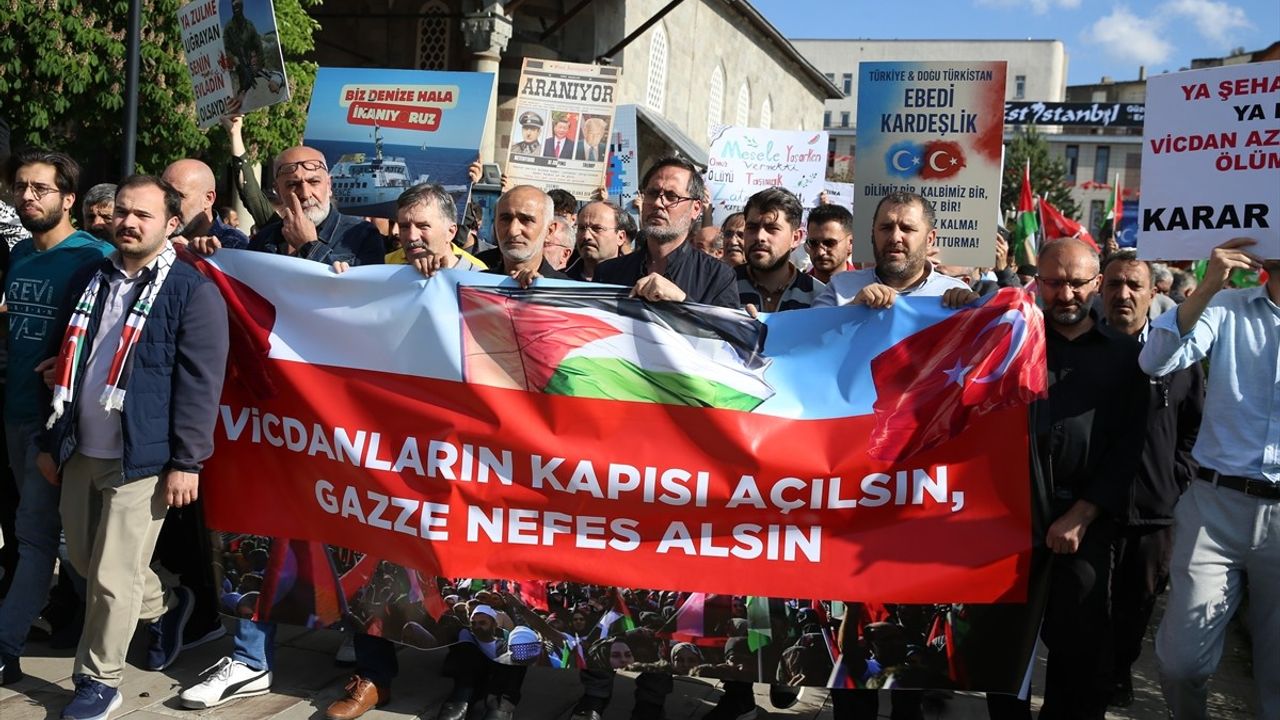 Erzurum'da Gazze İçin Destek Yürüyüşü