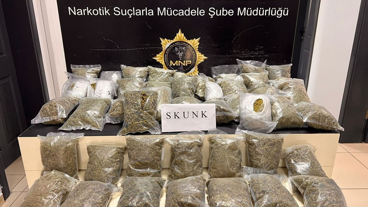 Mersin'de Minibüs İçinde Skunk Ele Geçirildi