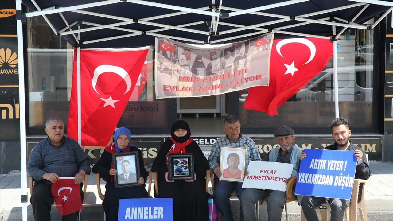 Muş'ta Ailelerin Umutlu Eylemi Sürüyor