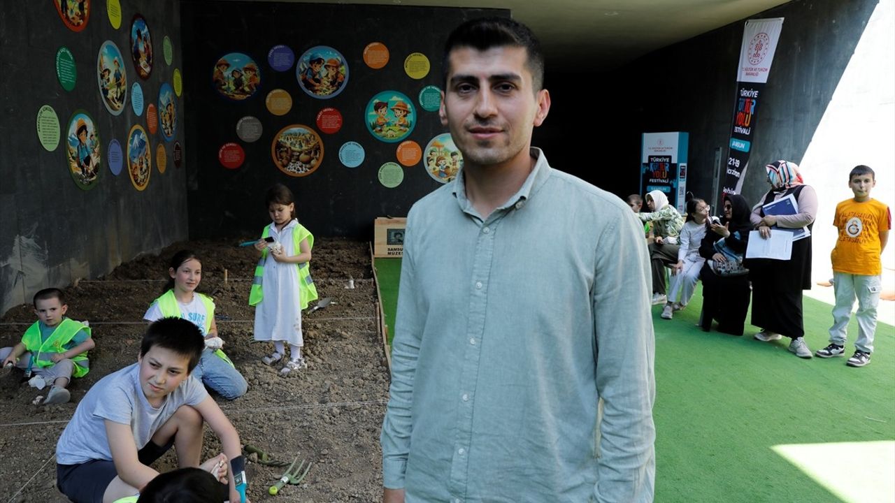 Samsun Kültür Yolu Festivali'nde Çocuklar Arkeolojiyi Keşfetti