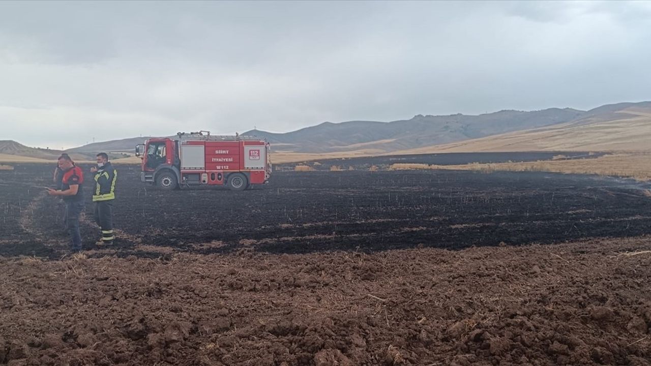 Siirt'te Yıldırım Düşmesi Sonucu Yangın Çıktı