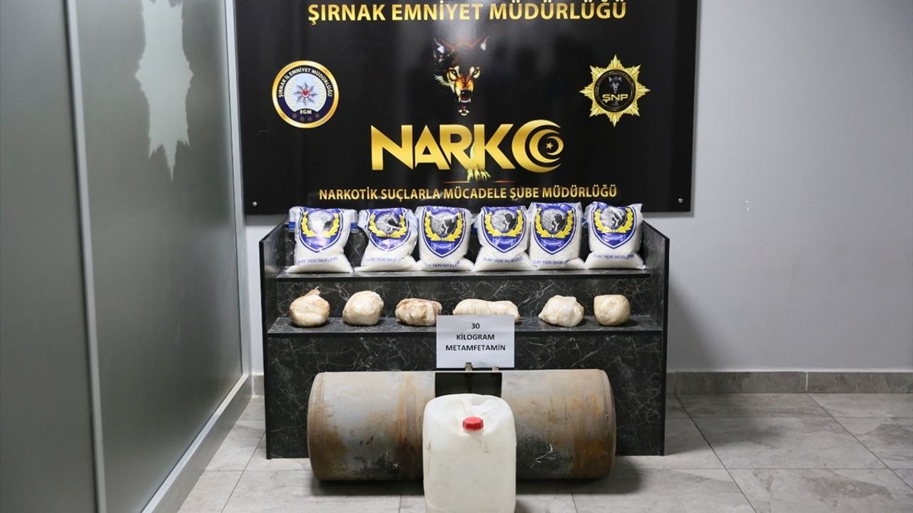 Şırnak'ta 30 Kilogram Metamfetamin Ele Geçirildi