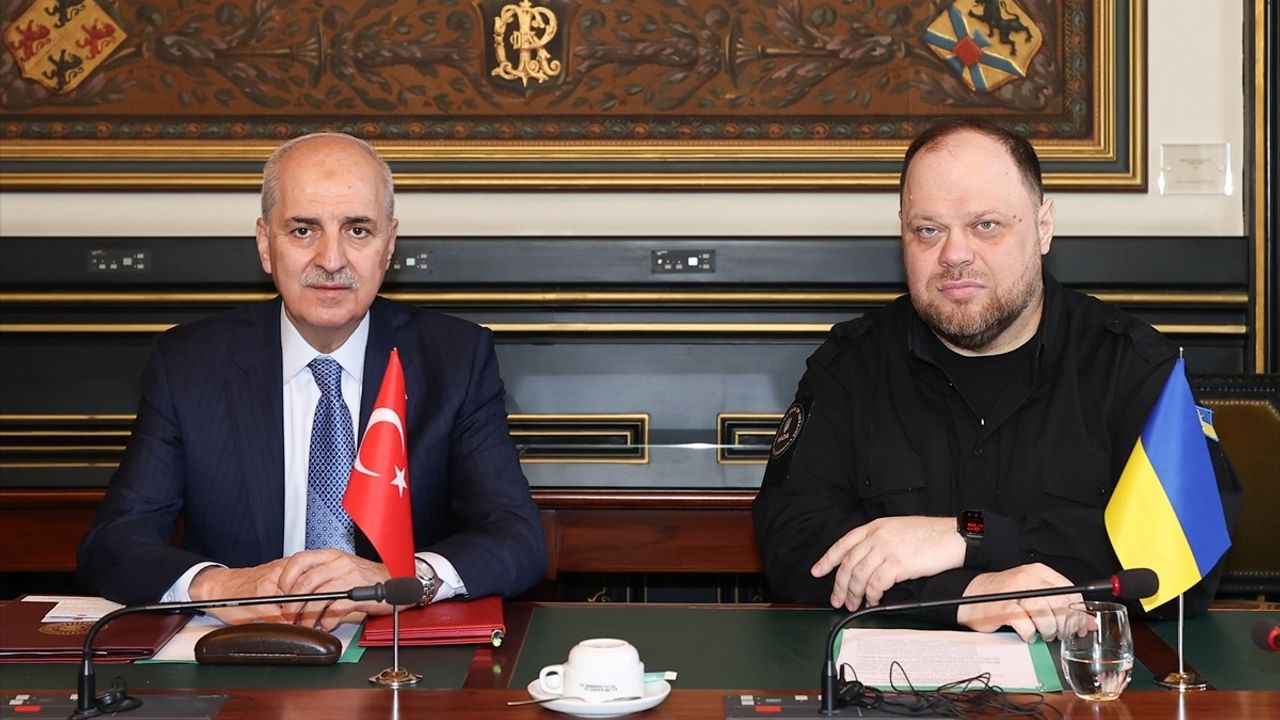 TBMM Başkanı Kurtulmuş, Ukrayna Meclis Başkanı Stefanchuk ile Brüksel'de Görüştü