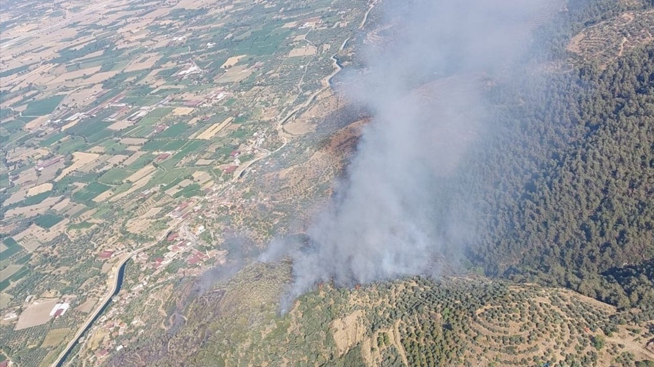 Bozdoğan'da Tarım Alanında Yangın: Havadan ve Karadan Müdahale Devam Ediyor