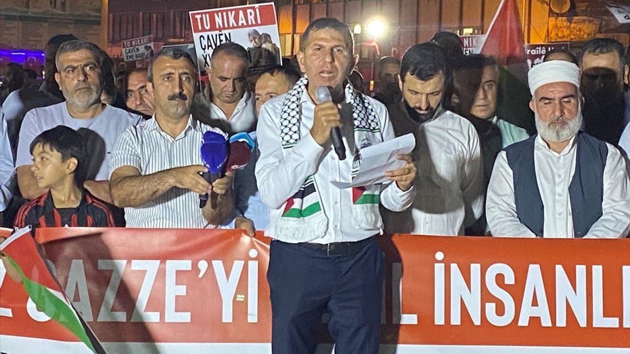 Diyarbakır'da Gazze Saldırılarına Protesto