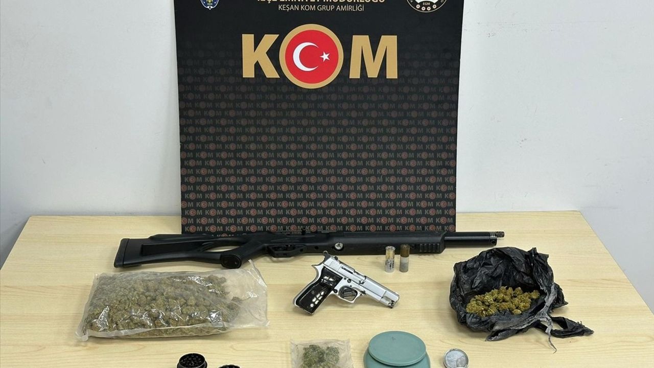 Edirne'de Uyuşturucu ve Silah Bulundu: Bir Şüpheli Gözaltına Alındı