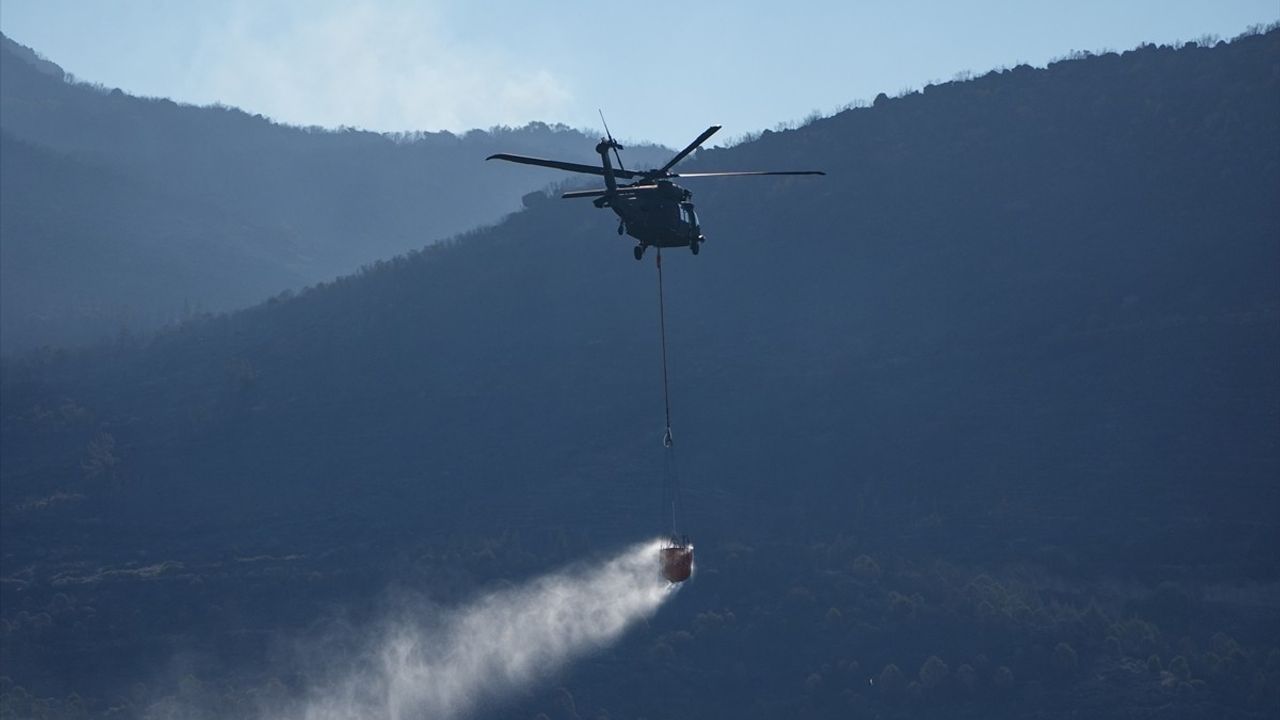 İzmir'de Orman Yangınlarına Mücadele Devam Ediyor