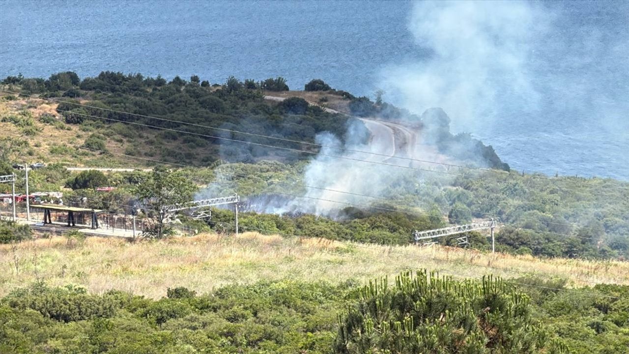 Kocaeli'de Makilik Alanda Yangın Kontrol Altına Alındı