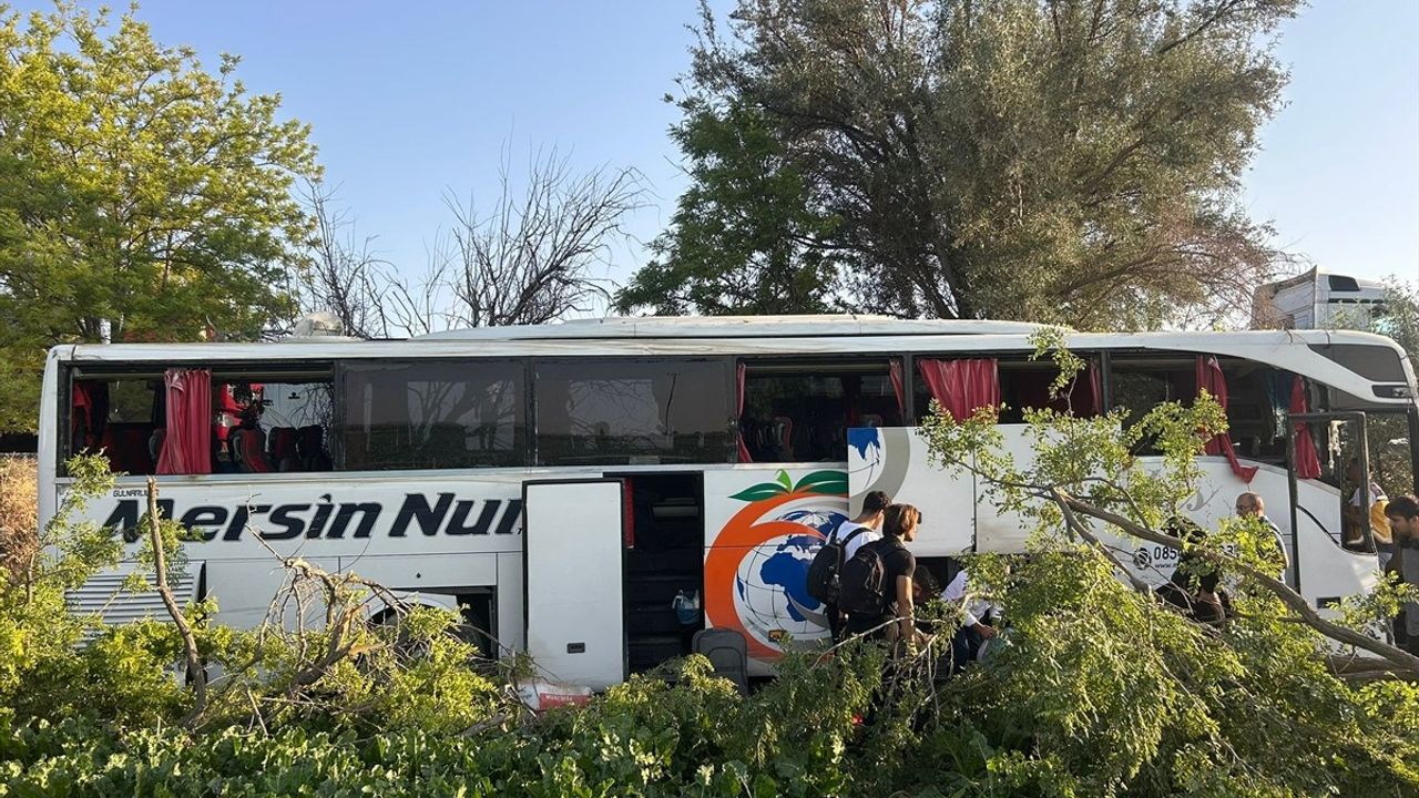 Konya'da Yolcu Otobüsü Ağaçlara Çarptı, 7 Yaralı