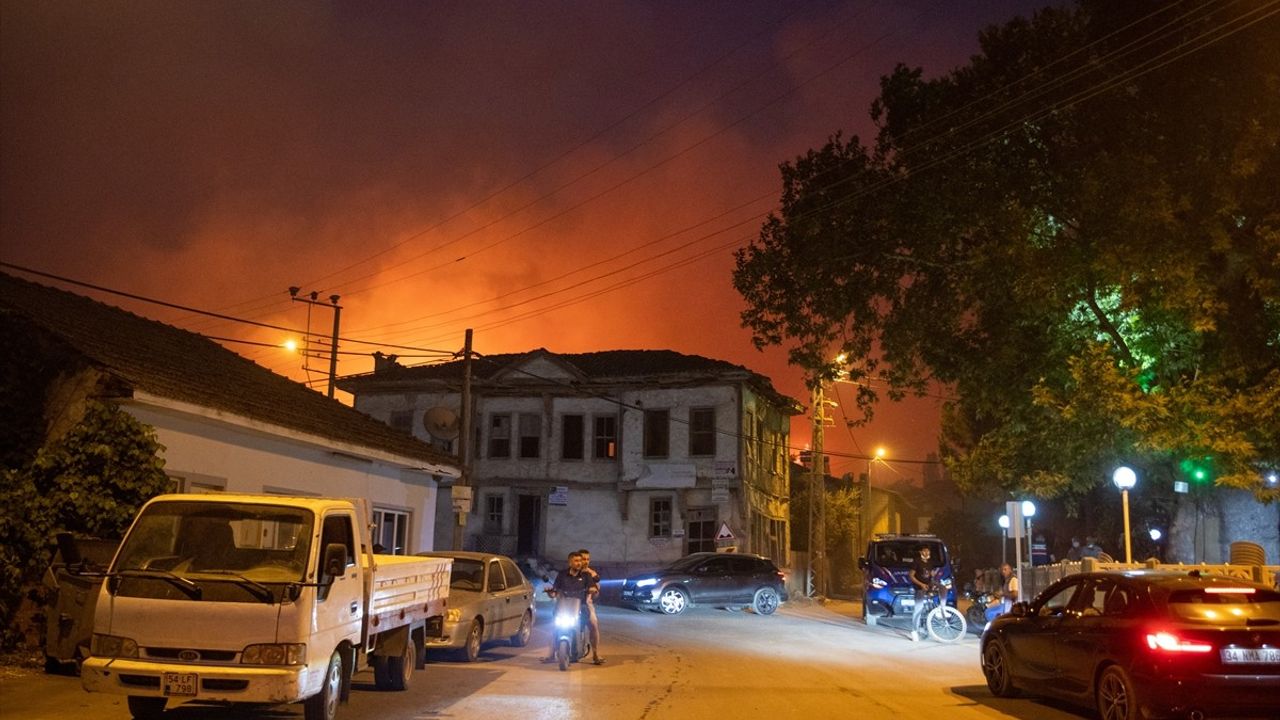 Sakarya'da Orman Yangınına İtfaiye ve Orman Ekiplerinden Müdahale