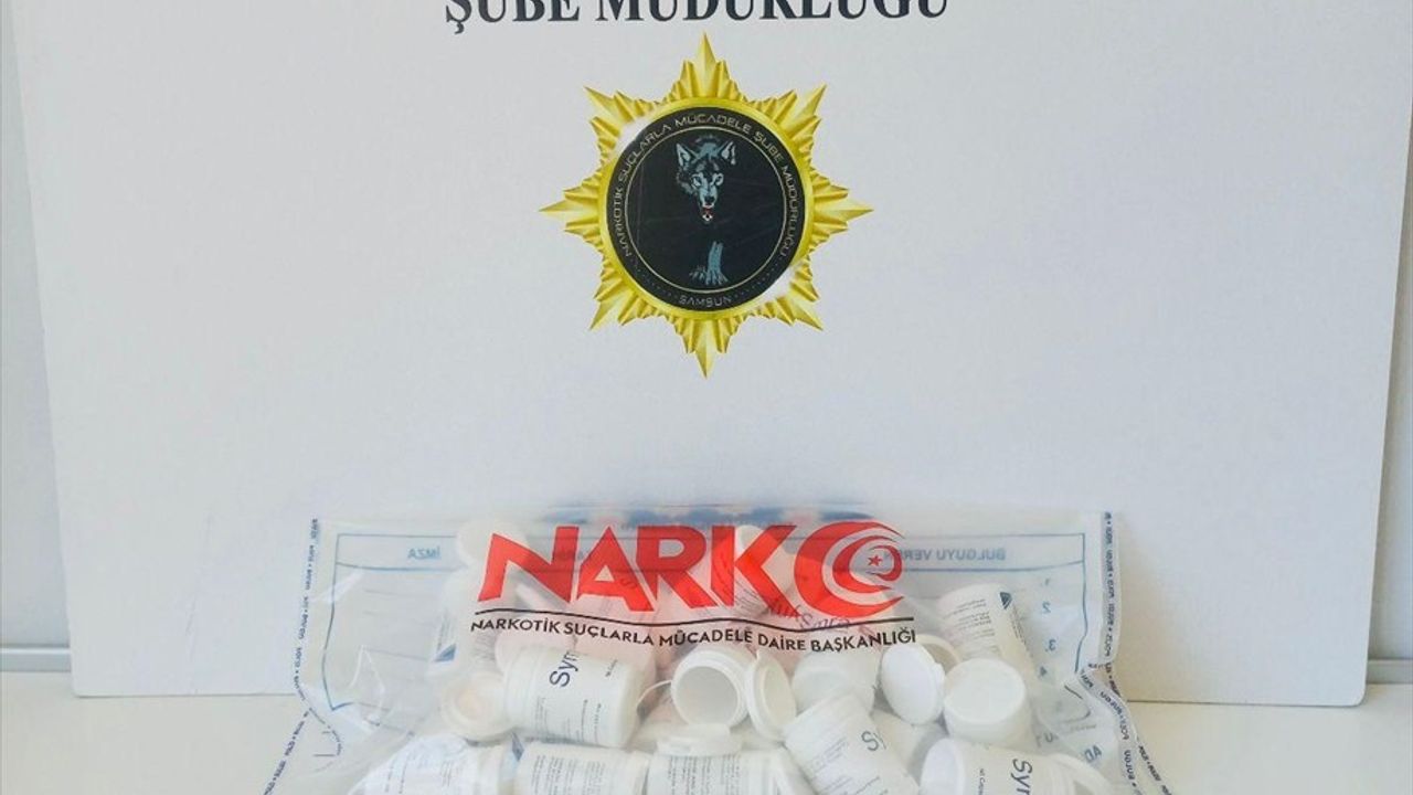 Samsun'da Uyuşturucu Operasyonu: 1232 Sentetik Ecza Hap Ele Geçirildi