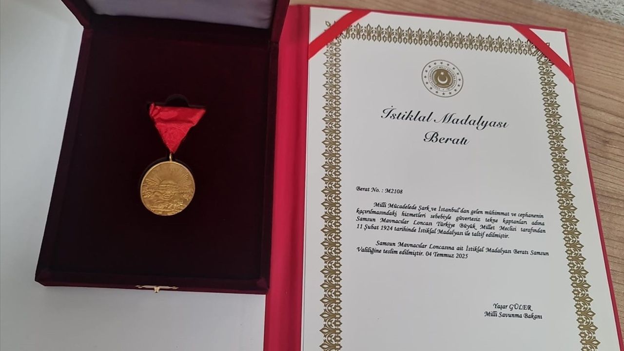 Samsun'un 101 Yıl Sonra Kavuştuğu İstiklal Madalyası