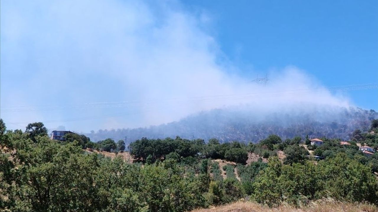 Savaştepe'deki Orman Yangınına Müdahale Devam Ediyor