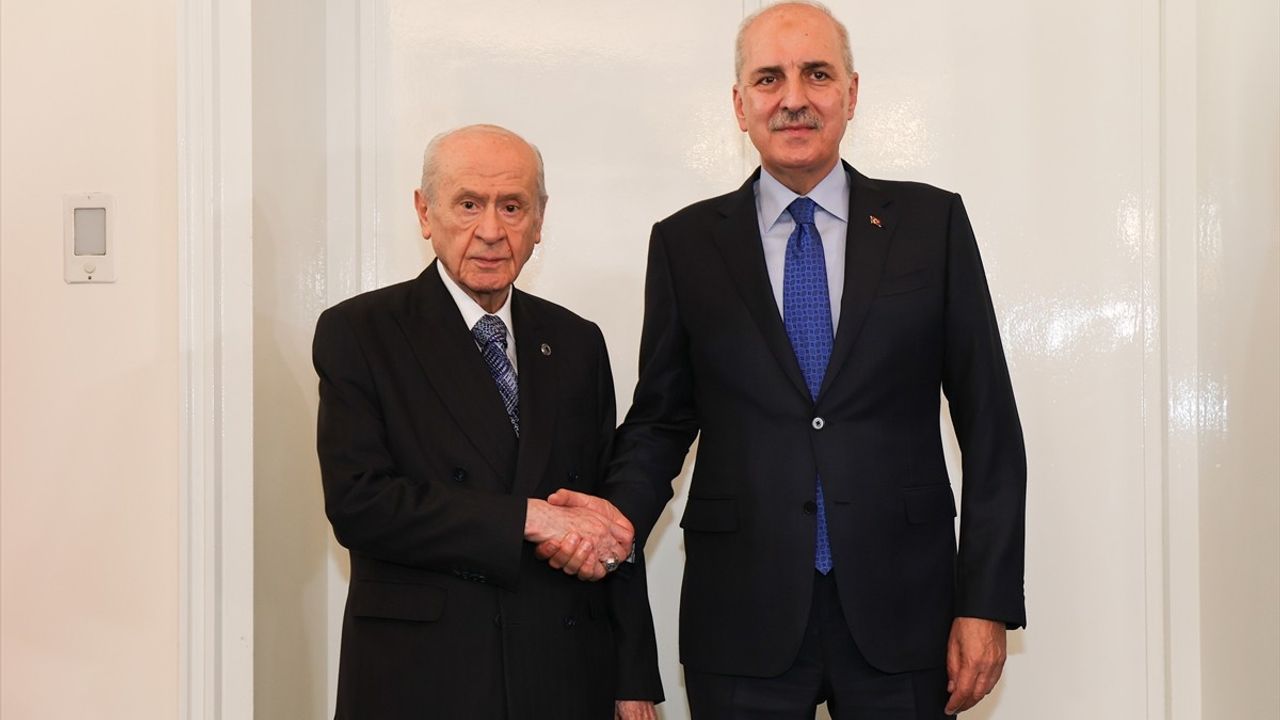 TBMM Başkanı Kurtulmuş, MHP Lideri Bahçeli ile Görüştü