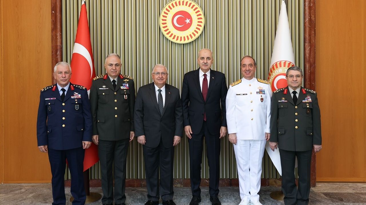TBMM Başkanı Kurtulmuş, Milli Savunma Bakanı Güler'i Ağırladı