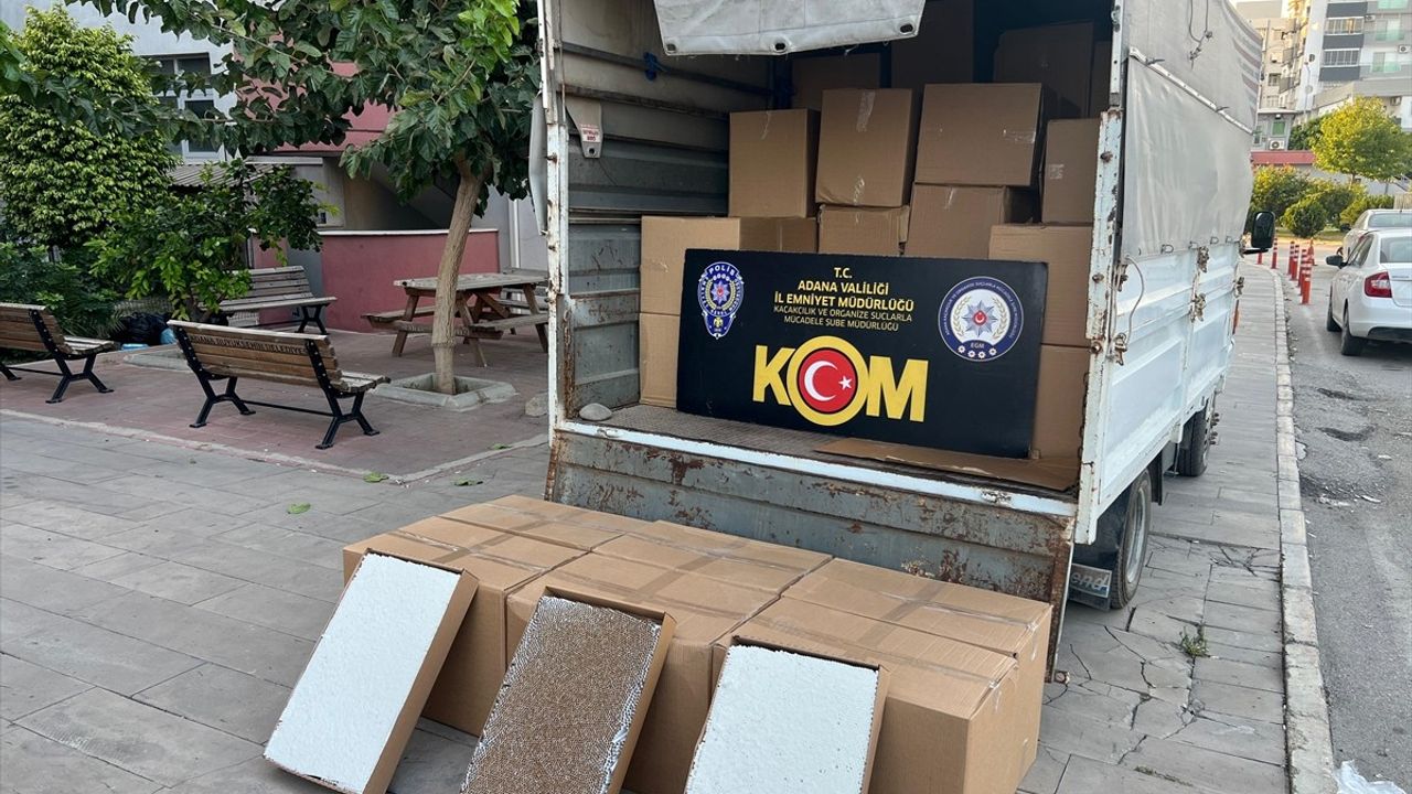 Adana'da 1 Milyon 650 Bin Kaçak Makaron Ele Geçirildi