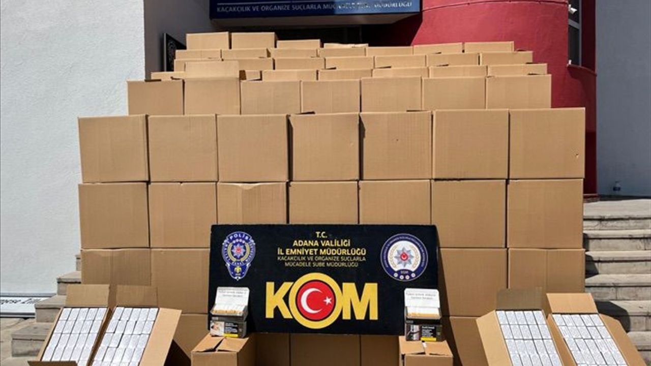 Adana'da 7 Milyon Kaçak Makaron Ele Geçirildi