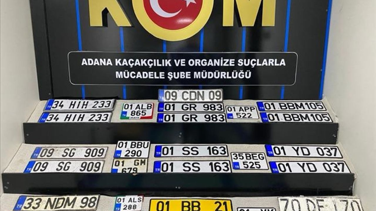 Adana'da Sahte Araç Plakası Operasyonu