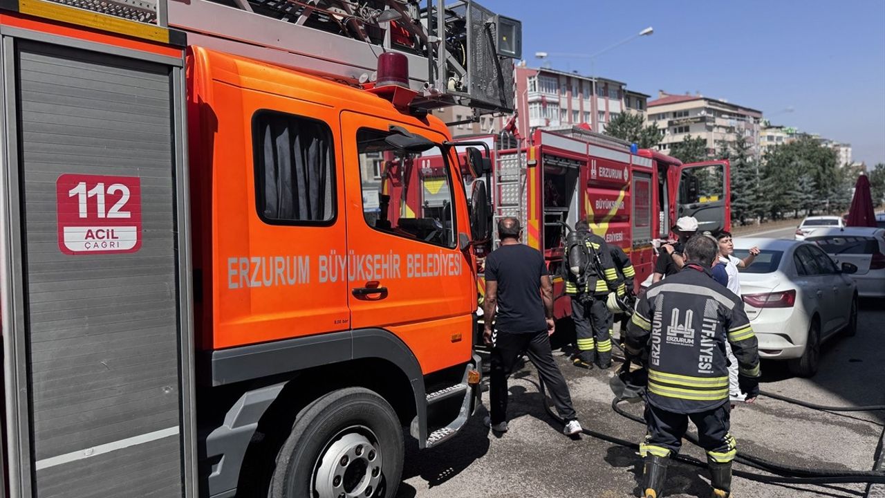 Erzurum'daki Güzellik Merkezinde Yangın: 1 Kişi Dumandan Etkilendi