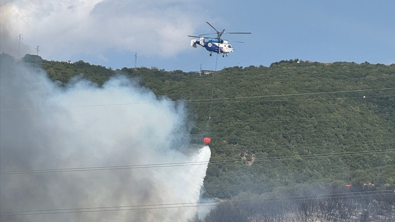 Kocaeli'de Otluk Alanda Yangın Başladı