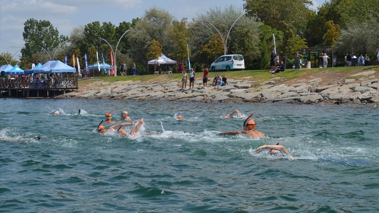 Kocaeli'de Paletli Yüzme Açık Su Türkiye Şampiyonası Düzenlendi