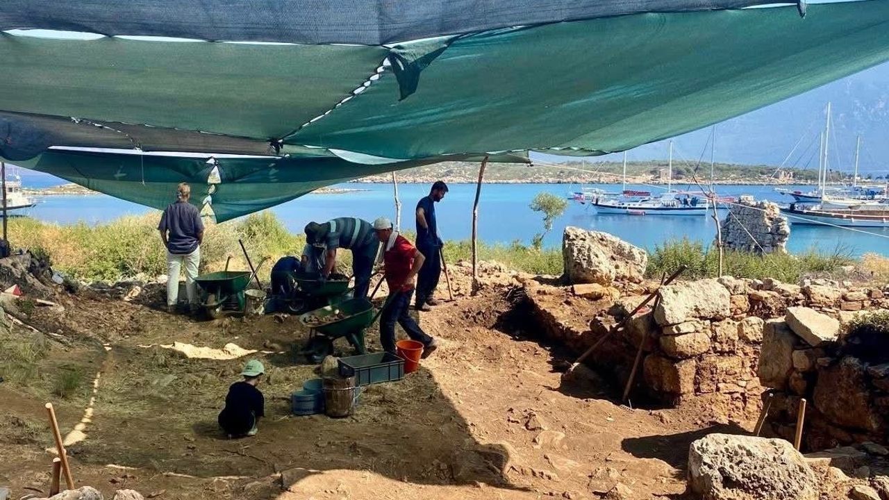 Marmaris'teki Kedreai Antik Kenti'nde Kazı Çalışmaları Devam Ediyor