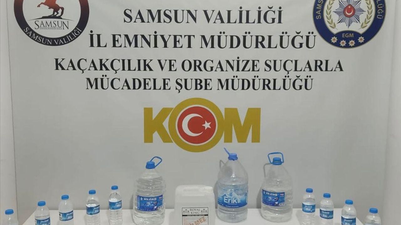 Samsun'da Sahte İçki Üreticisi Yakalandı