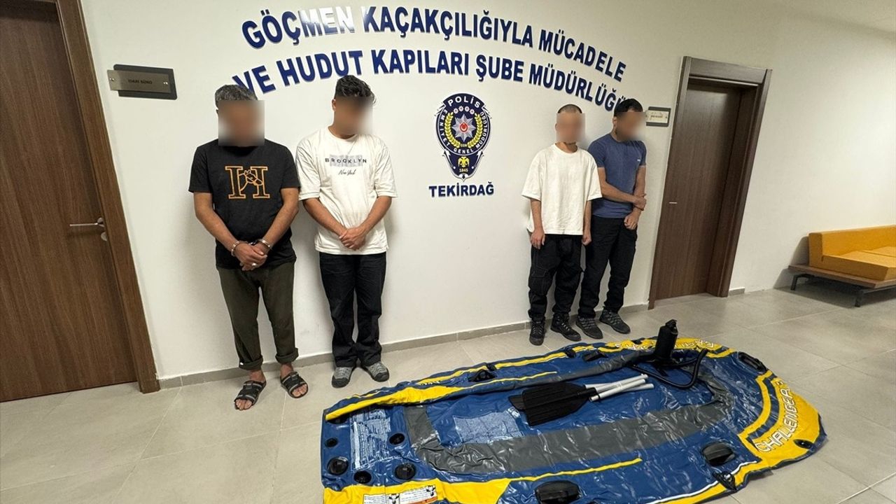 Tekirdağ'da 15 Düzensiz Göçmen Ele Geçirildi