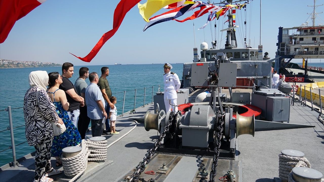 Tekirdağ'da TCG Enez Gemisi Ziyarete Açıldı