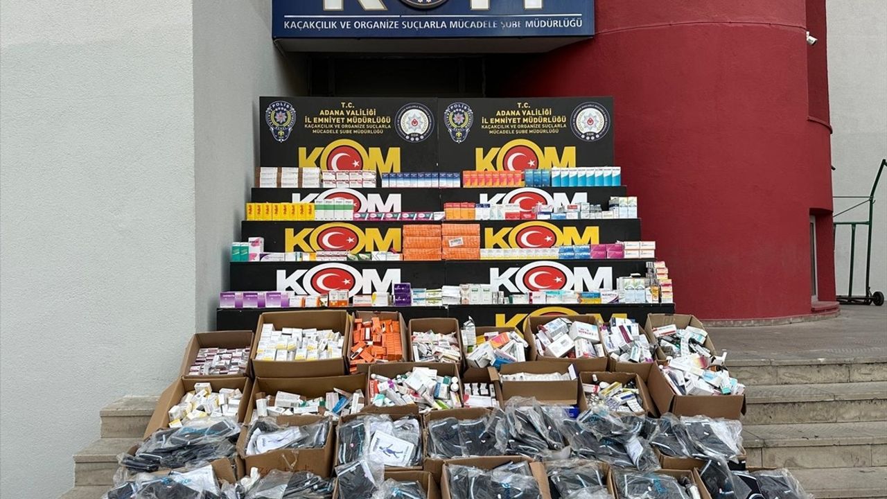 Adana'da İlaç Kaçakçılığı Operasyonu: 31 Bin 98 İlaç Ele Geçirildi