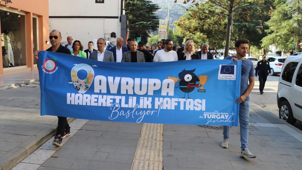 Amasya'da Avrupa Hareketlilik Haftası 'Sessiz Yürüyüş' ile Başladı