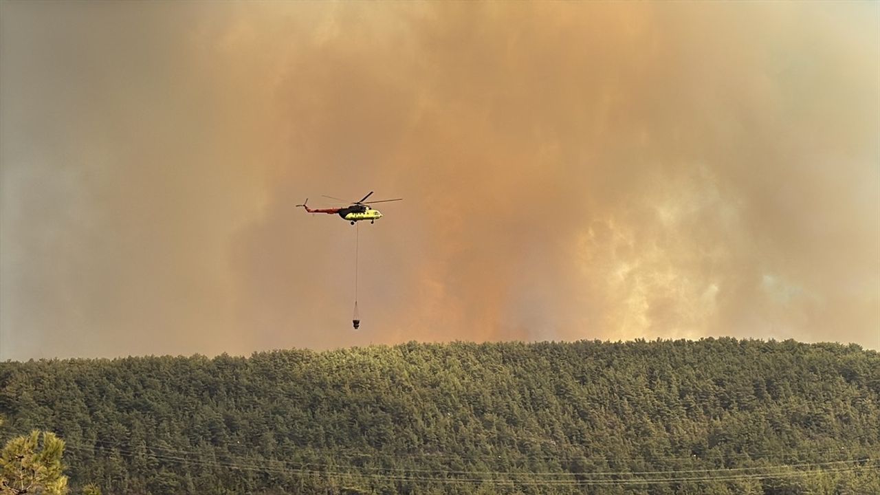 Antalya Alanya'daki Orman Yangınlarına Müdahale Devam Ediyor