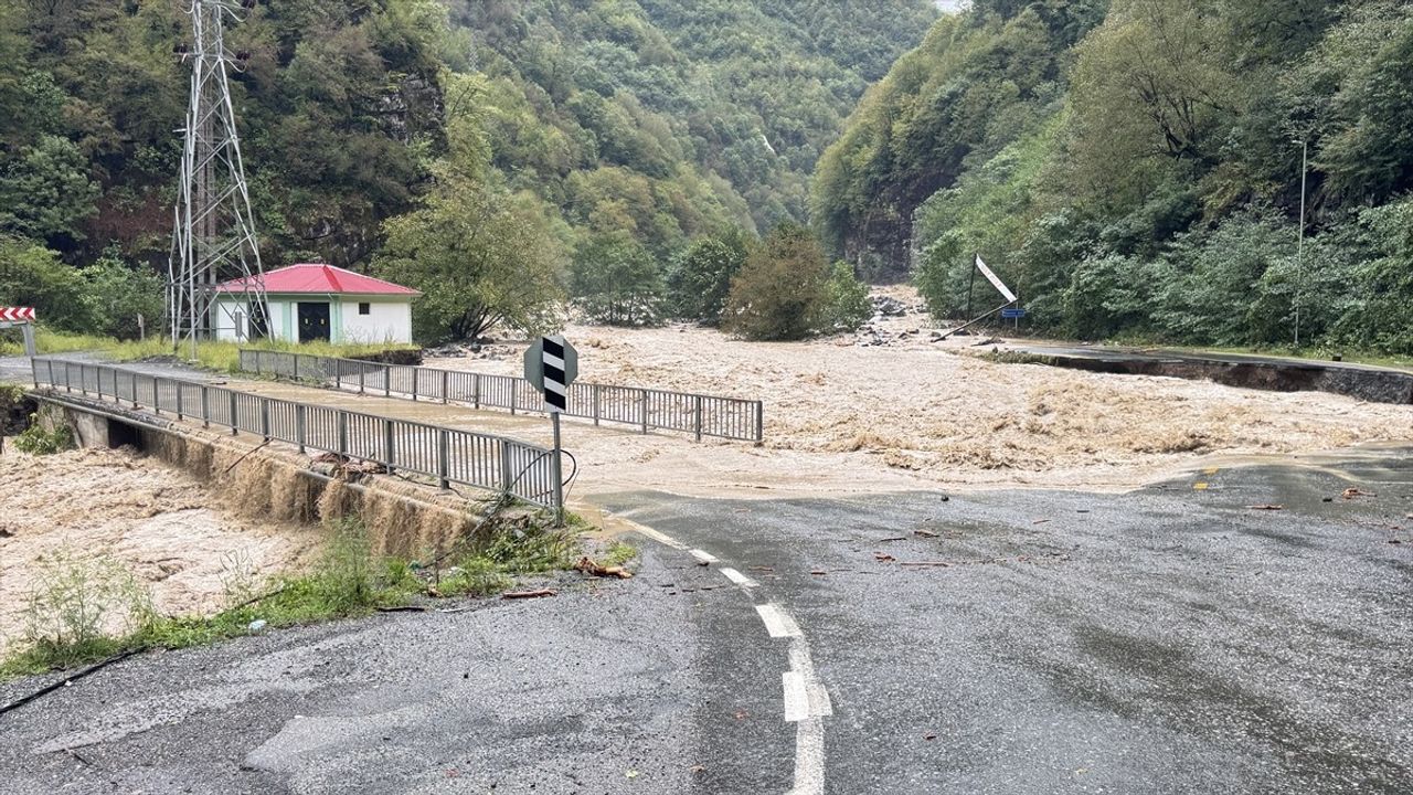 Artvin'deki Sağanak Sonrası Taşkın ve Heyelan Olayları
