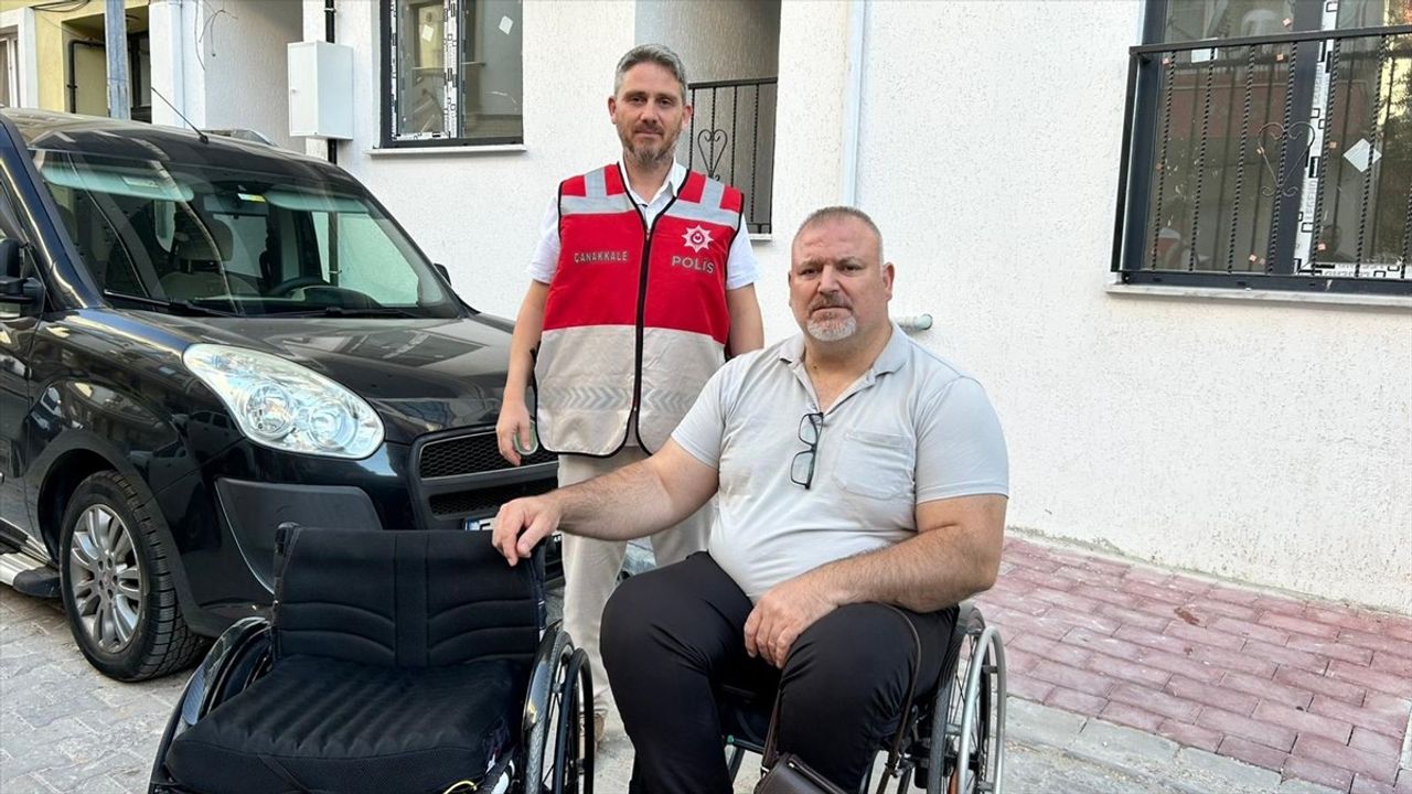 Çanakkale'de Engelli Milli Sporcunun Çalınan Tekerlekli Sandalyesi Bulundu