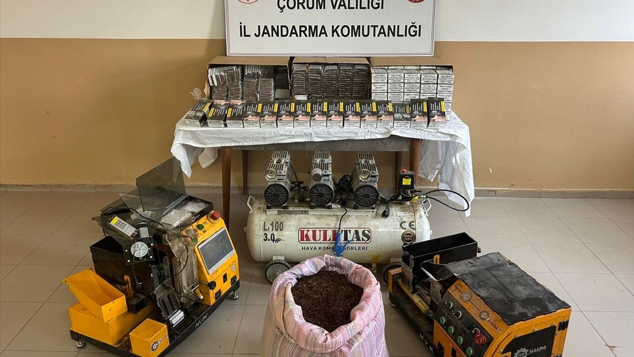 Çorum'da Kaçak Sigara Ticareti Operasyonu