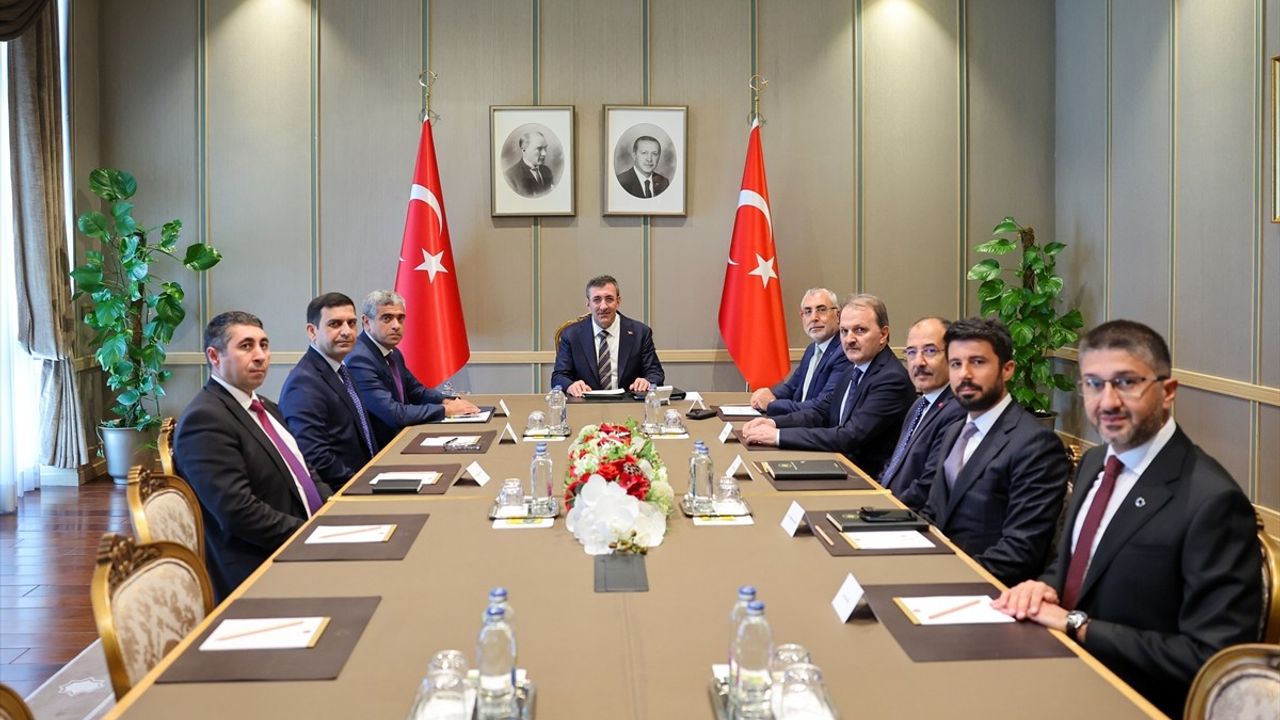 Cumhurbaşkanı Yardımcısı Yılmaz, Azerbaycan Bakanı Aliyev'i Kabul Etti