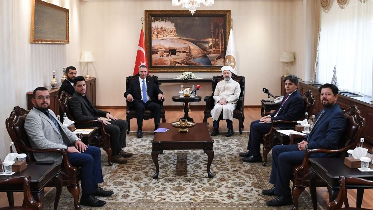 Filistin Büyükelçisi Faed Mustafa'dan Diyanet Başkanı Erbaş'a Ziyaret