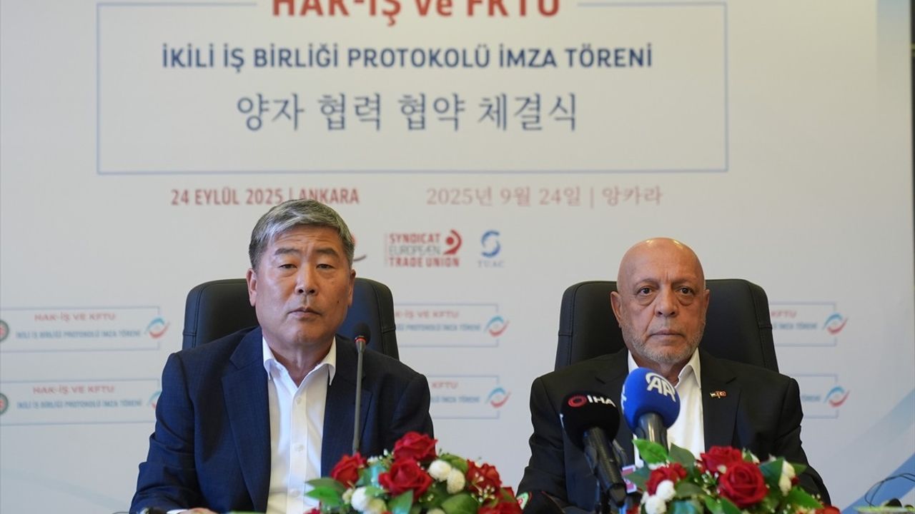 HAK-İŞ ve Kore Sendikalar Federasyonu Arasında İşbirliği Protokolü İmzalandı