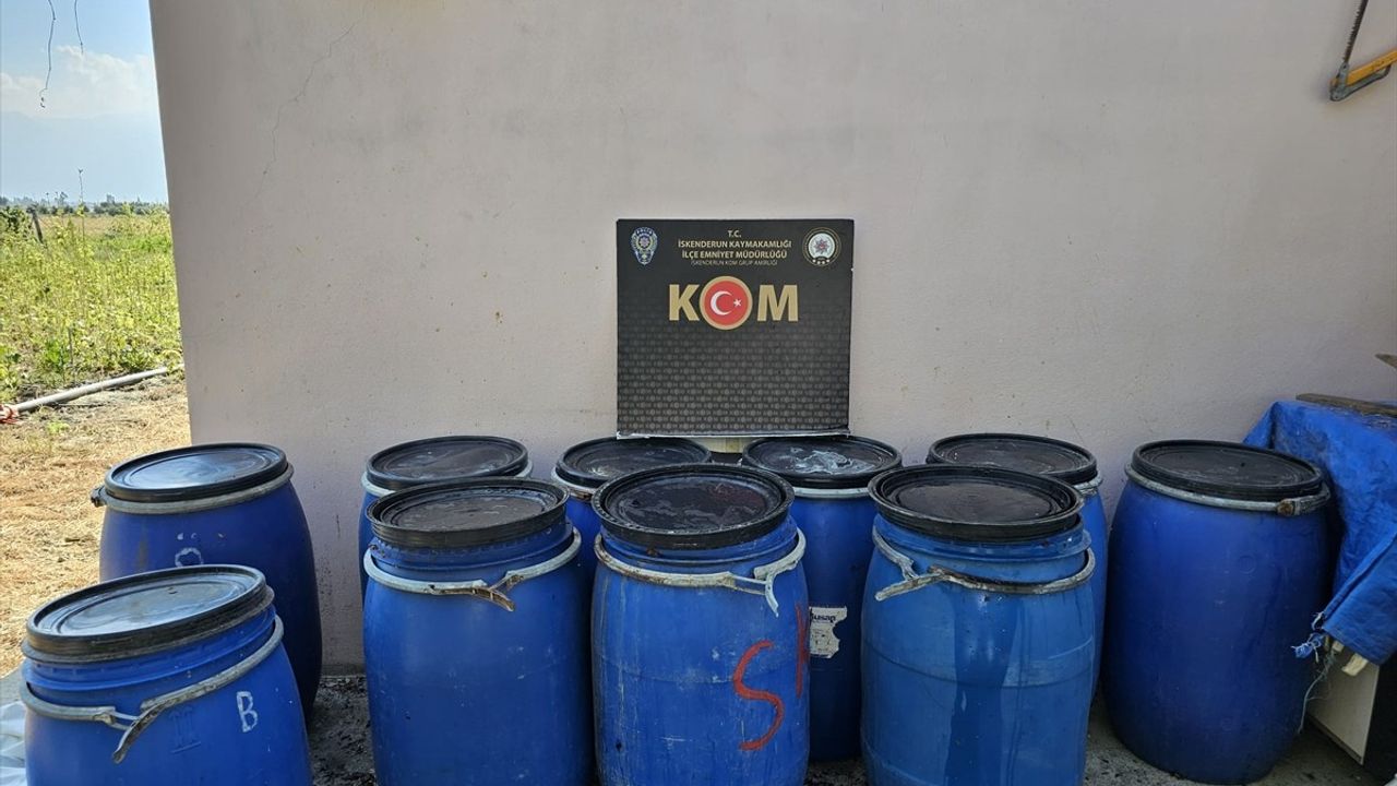Hatay'da 1035 Litre Sahte İçki Ele Geçirildi