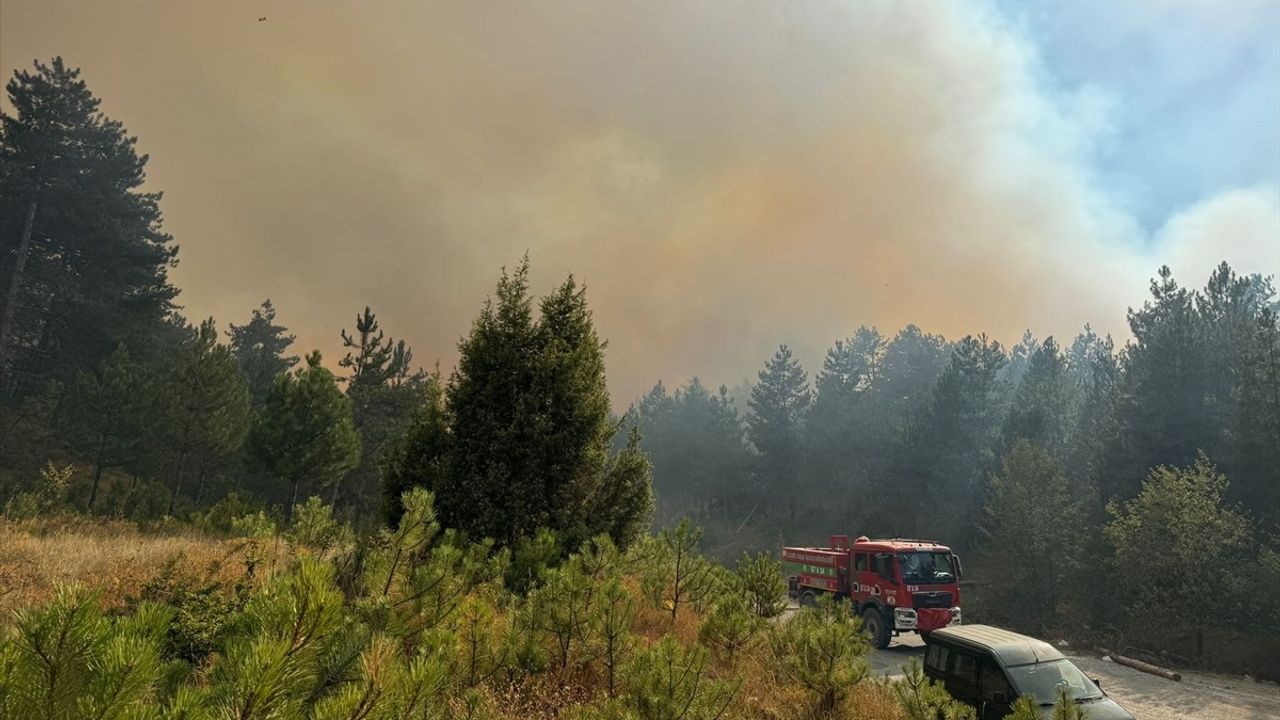 Karabük'teki Orman Yangınına Müdahale Sürüyor