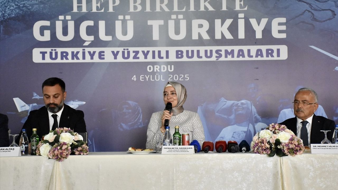 Kaya'dan Ordu'da Türkiye Yüzyılı Vurgusu