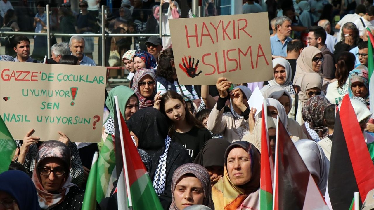 Kayseri, Yozgat ve Nevşehir'den Filistin'e Destek Gösterisi