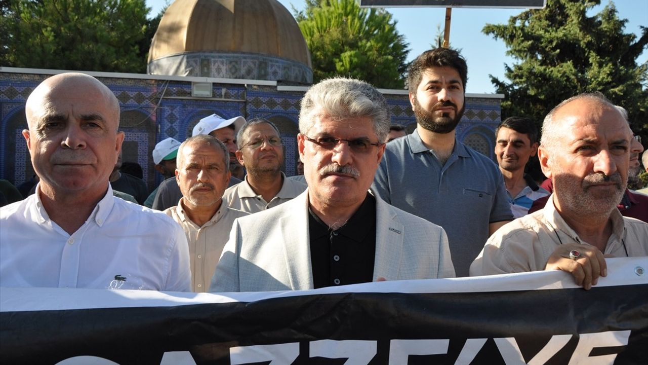 Mardin'de Filistin'e Destek Açıklaması