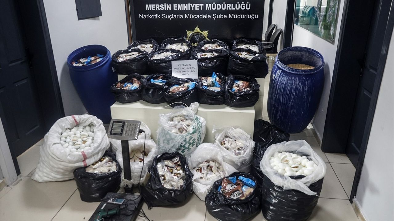 Mersin'de Narkotik Operasyonu: 3.5 Milyon Uyuşturucu Hap Ele Geçirildi