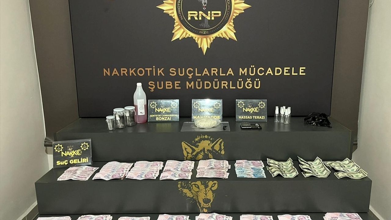 Rize'de Uyuşturucu Operasyonu: 10 Şüpheli Tutuklandı