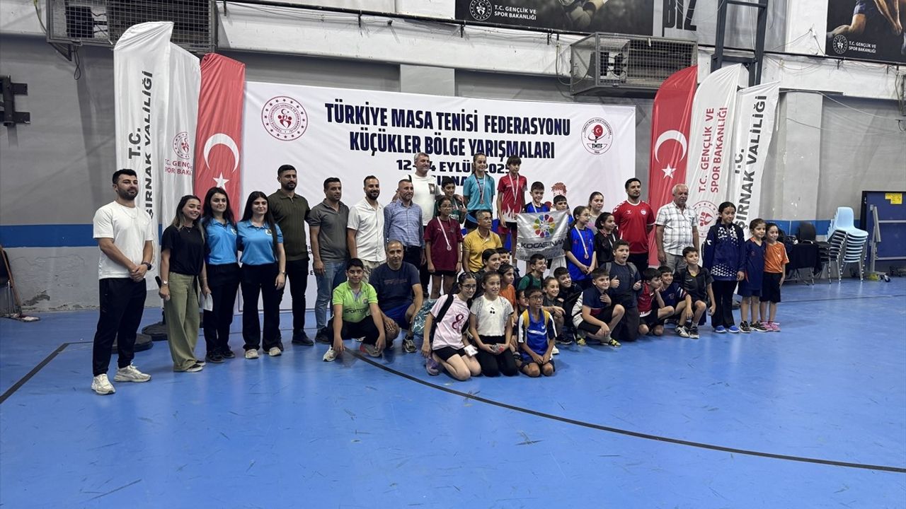 Şırnak'ta Küçükler Masa Tenisi Bölge Şampiyonası Tamamlandı