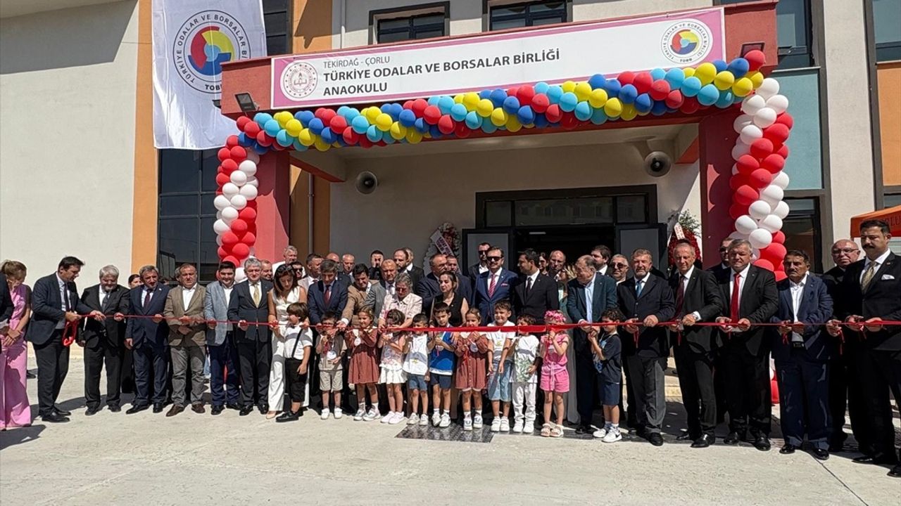 TOBB Başkanı Rifat Hisarcıklıoğlu Tekirdağ'da Anaokulu Açılışına Katıldı
