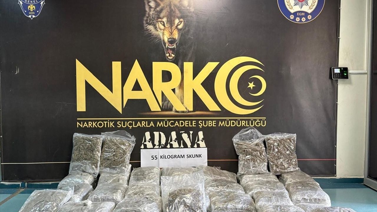 Adana'da 55 Kilogram Uyuşturucu Ele Geçirildi