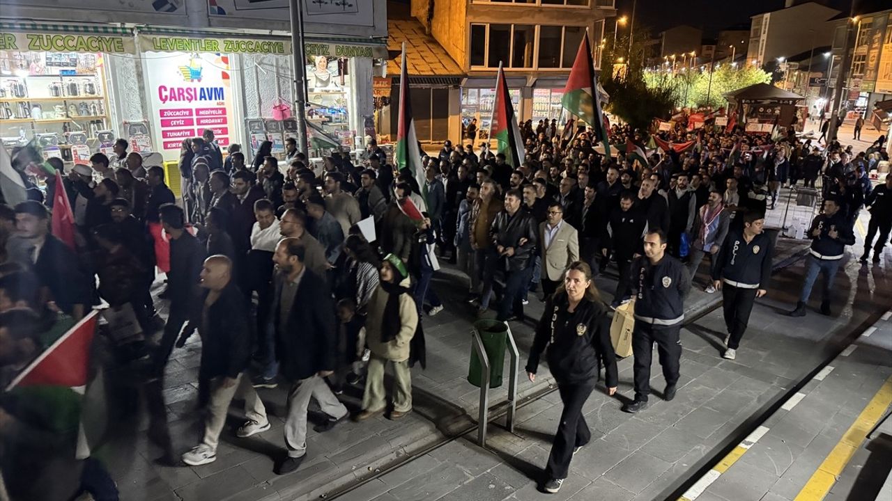 Ağrı'da Gazze'ye Destek Gösterisi
