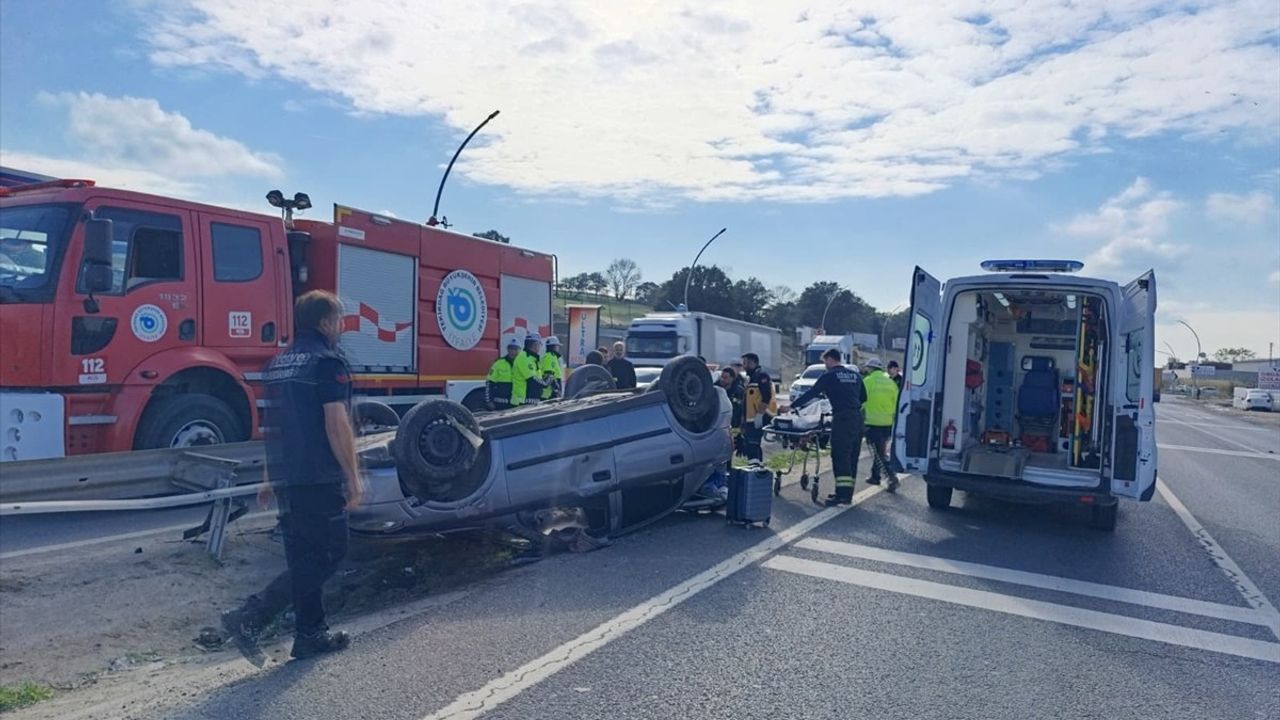 Çerkezköy'de Trafik Kazası: Sürücü Yaralandı